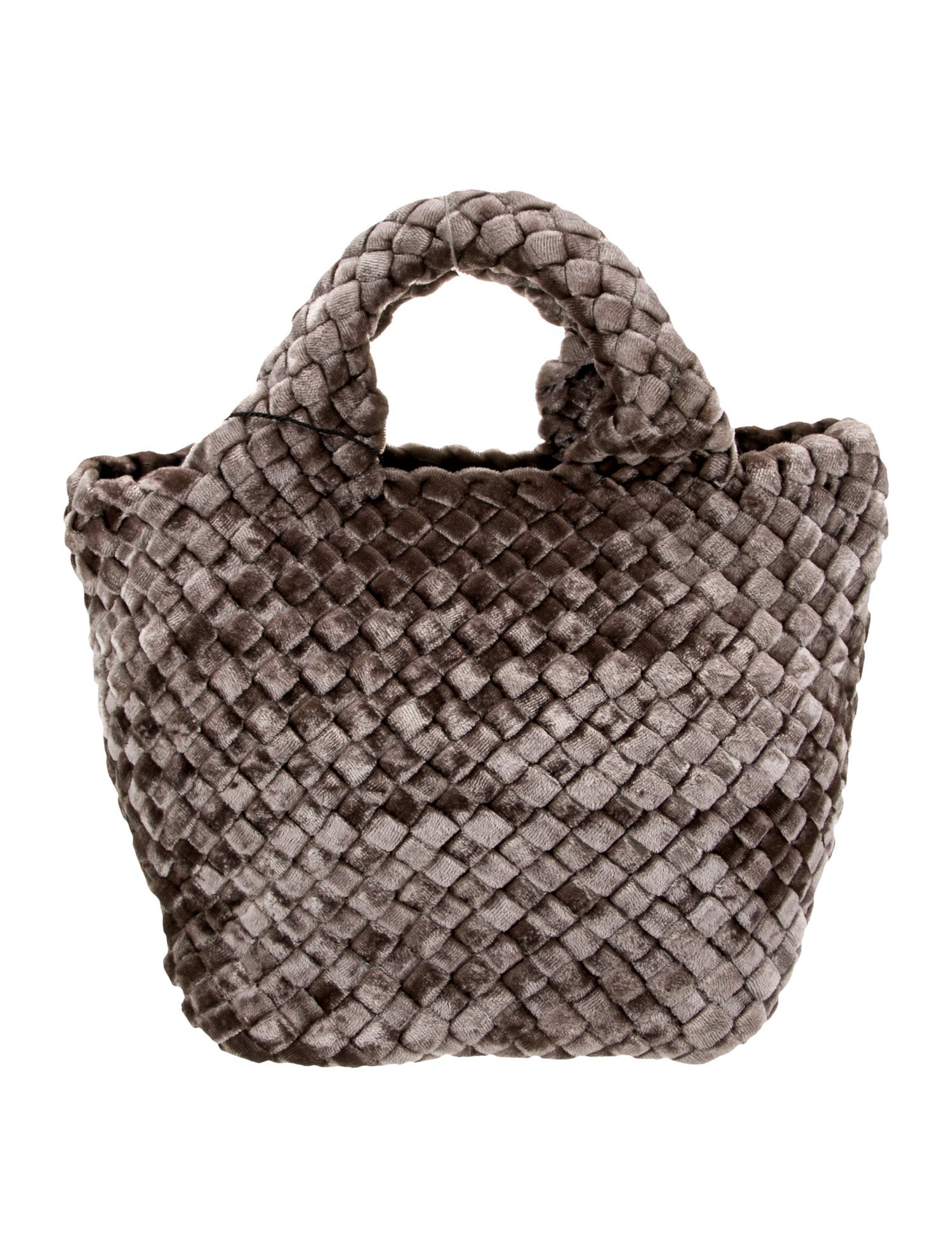 Naghedi Velvet Top Handle Bag