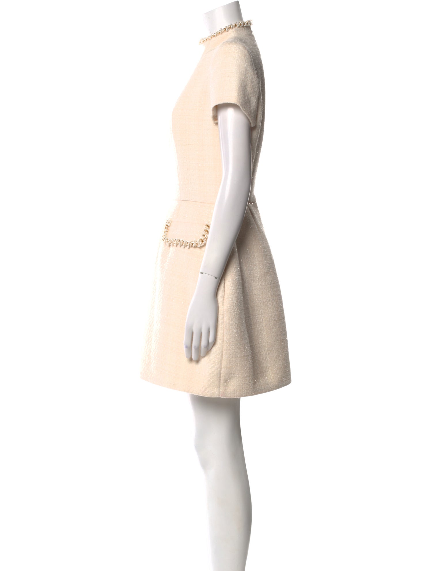 Nadine Merabi Mock Neck Mini Dress