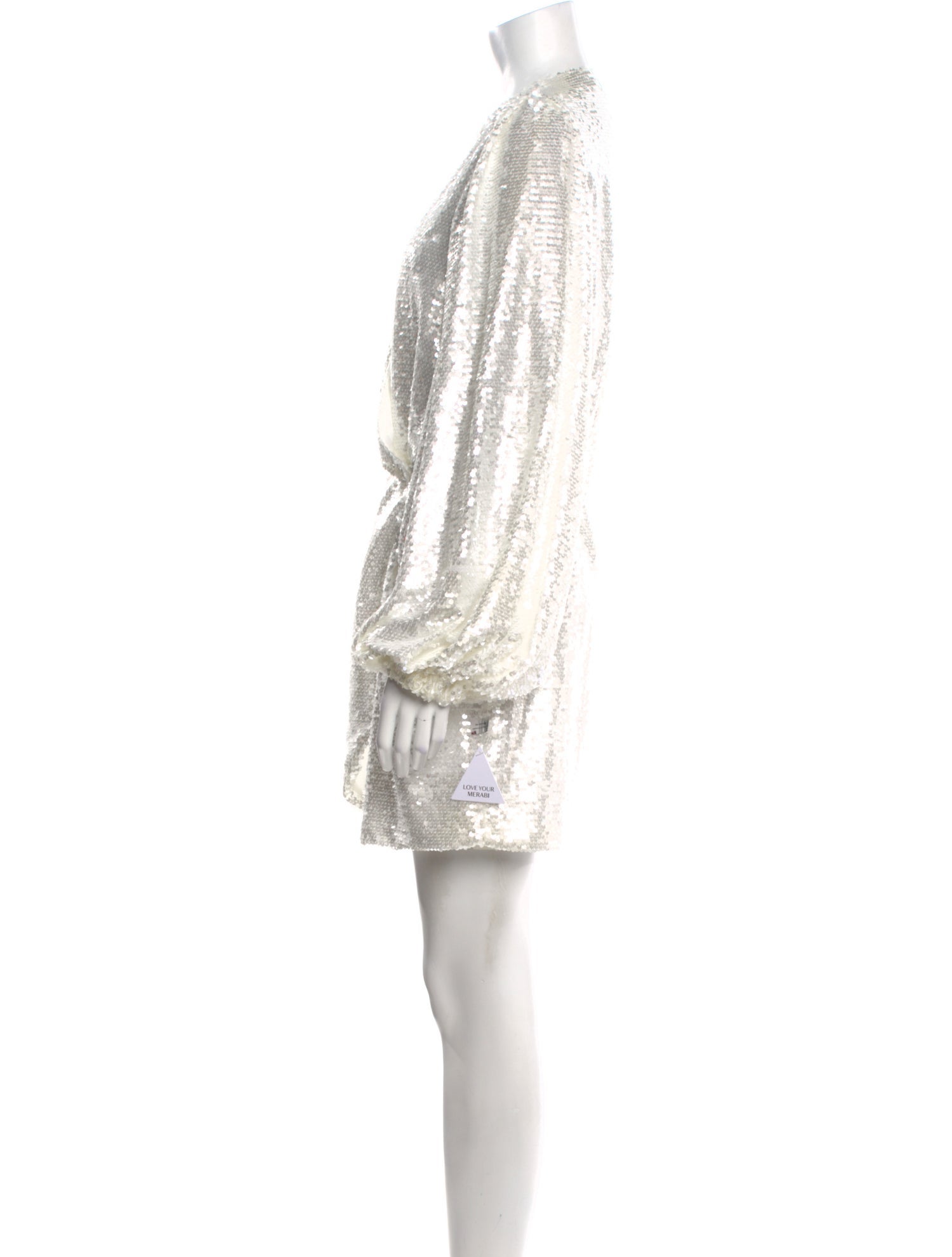 Nadine Merabi V-Neck Mini Dress