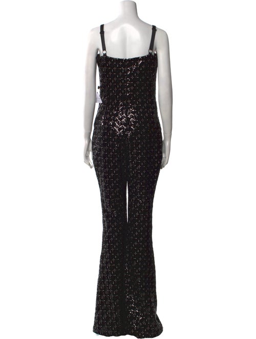Nadine Merabi Printed Square Neckline Jumpsuit