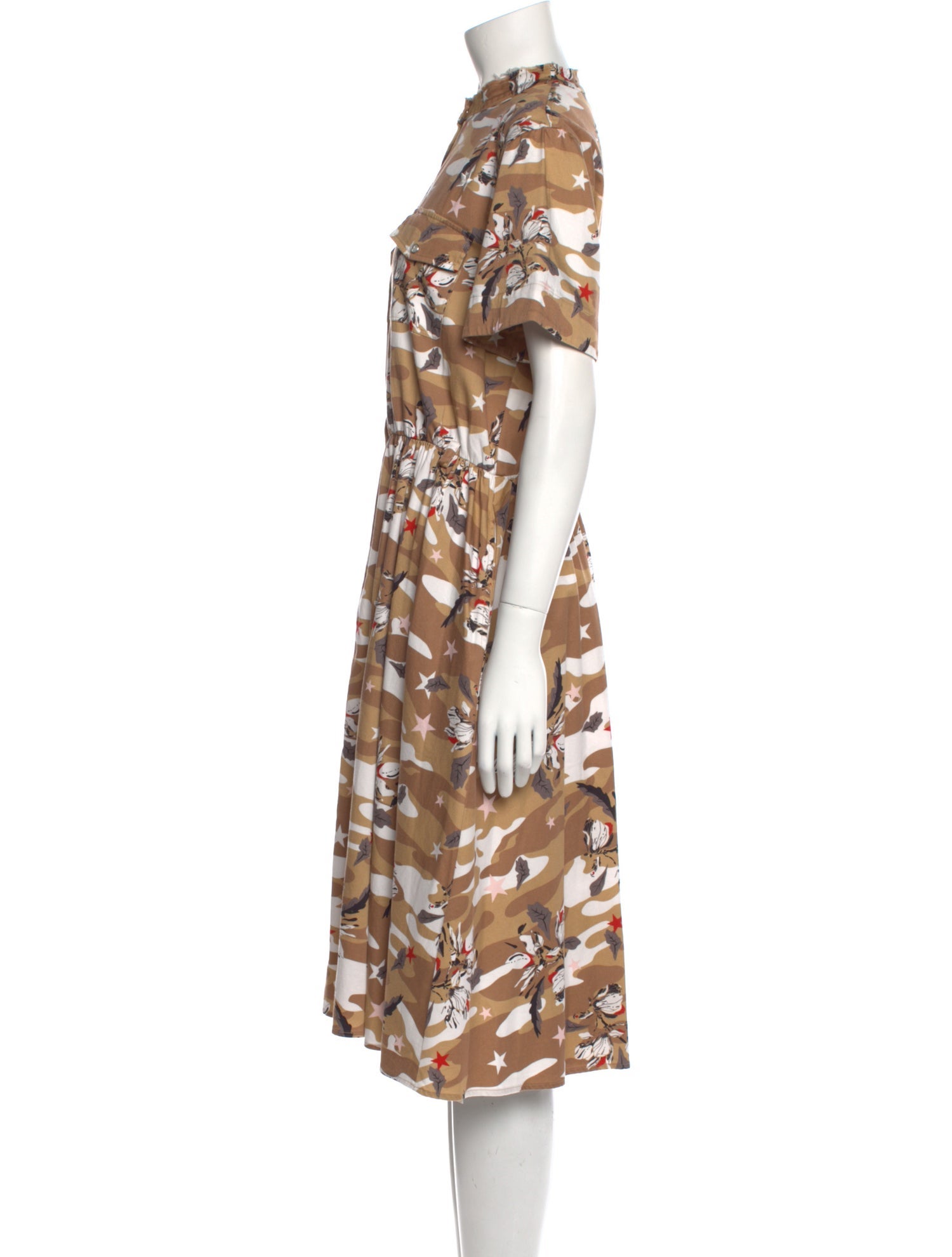 The Editor Floral Print Midi Length Dress w/ Tags