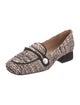 Roberto Festa Tweed Pattern Chain-Link Accents Loafers