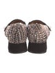 Roberto Festa Tweed Pattern Chain-Link Accents Loafers