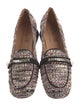 Roberto Festa Tweed Pattern Chain-Link Accents Loafers