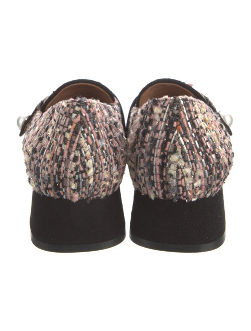Roberto Festa Tweed Pattern Chain-Link Accents Loafers