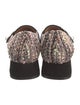 Roberto Festa Tweed Pattern Chain-Link Accents Loafers