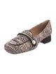 Roberto Festa Tweed Pattern Chain-Link Accents Loafers
