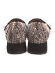 Roberto Festa Tweed Pattern Chain-Link Accents Loafers