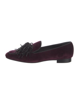 Roberto Festa Velvet Grosgrain Trim Loafers