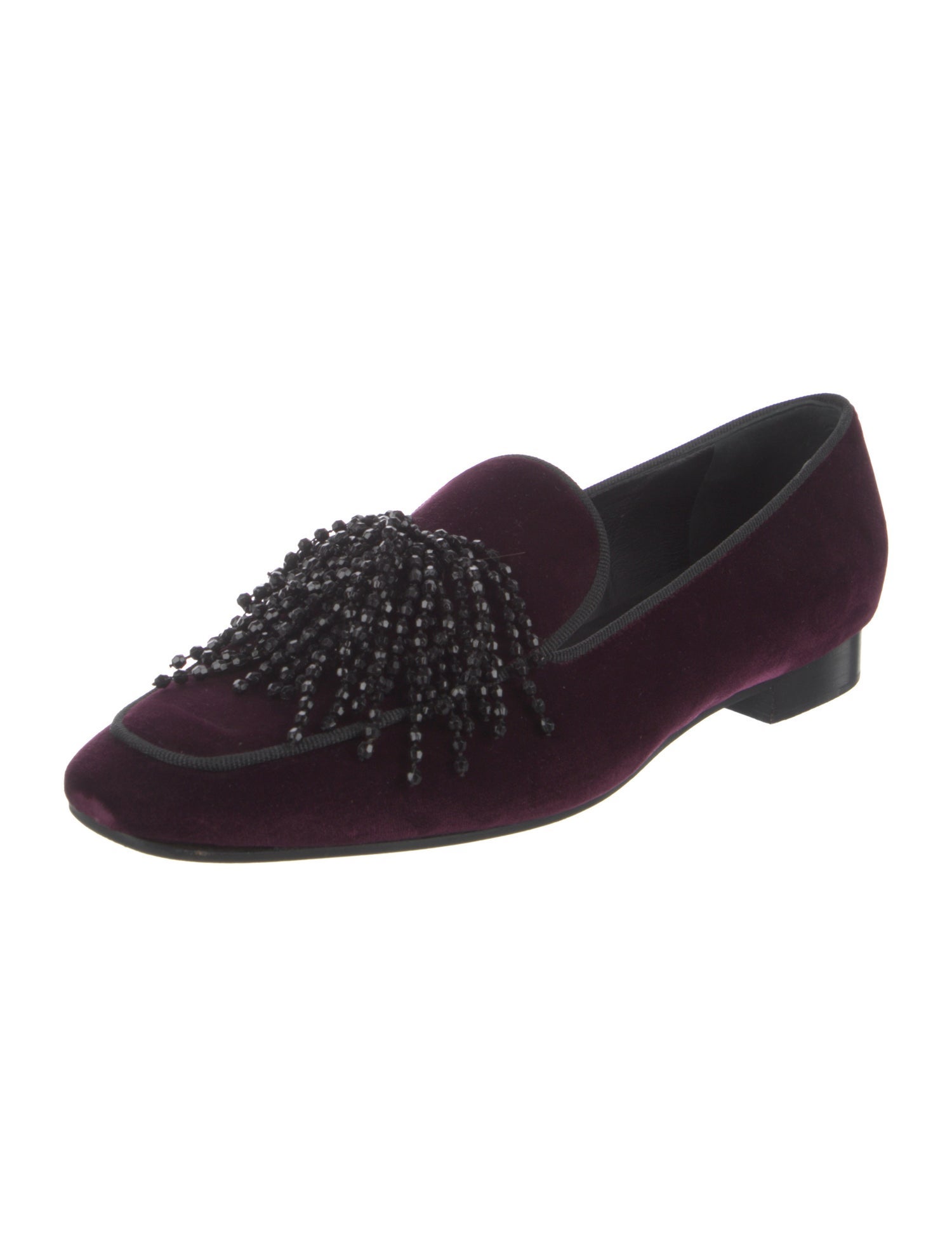 Roberto Festa Velvet Grosgrain Trim Loafers