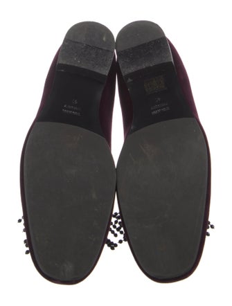 Roberto Festa Velvet Grosgrain Trim Loafers