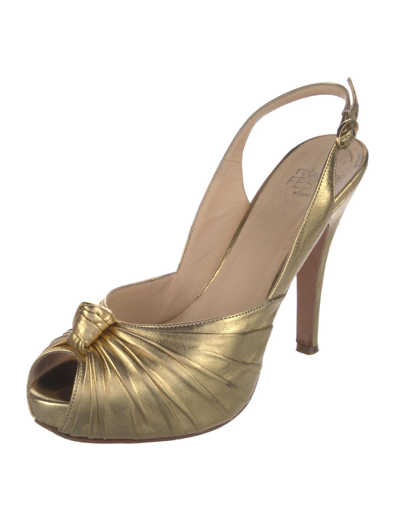 Roberto Festa Leather Slingback Sandals