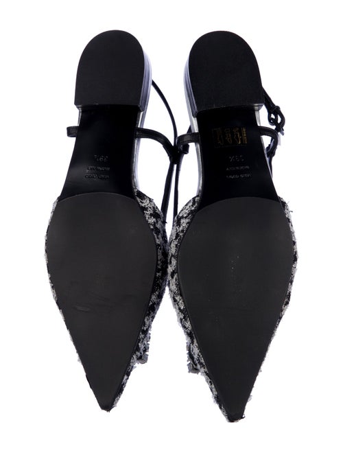 Roberto Festa Tweed Printed Slingback Flats