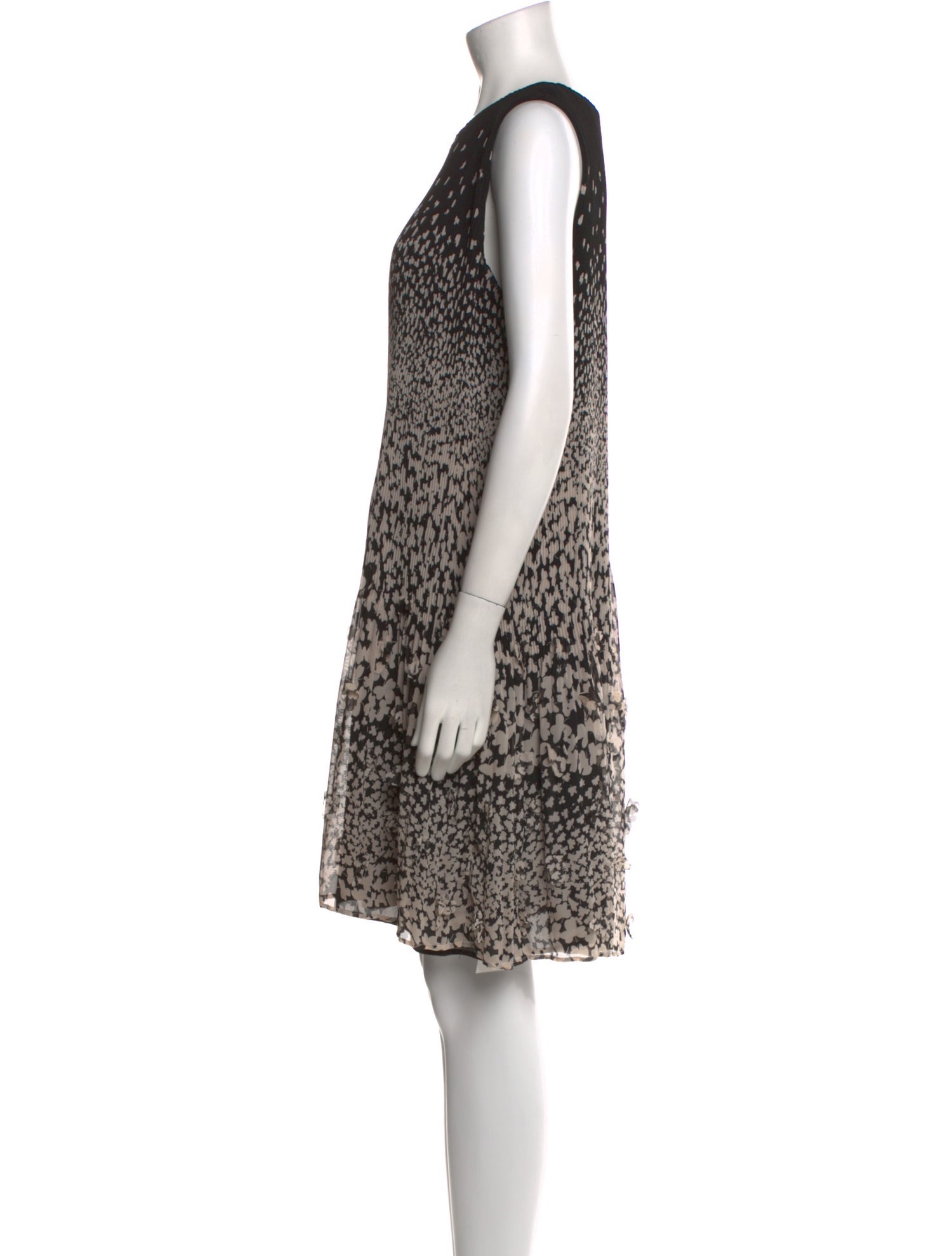 RIANI Animal Print Knee-Length Dress