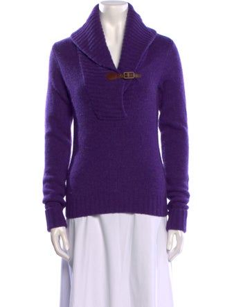 Ralph Lauren Rugby Crochet V-Neck Sweater