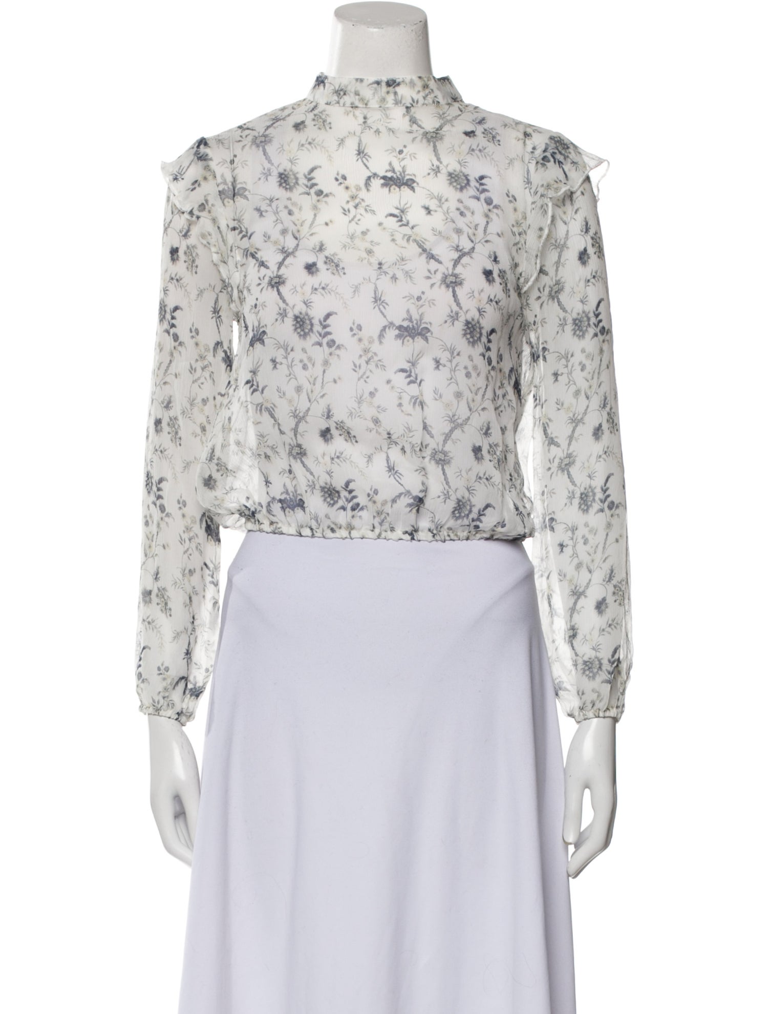 SIR. Silk Floral Print Crop Top