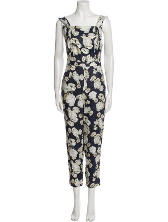 SIR. Linen Floral Print Jumpsuit