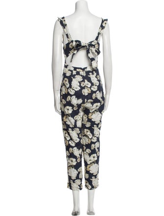 SIR. Linen Floral Print Jumpsuit