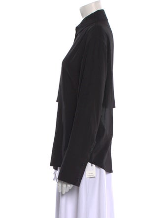 SIR. Silk Long Sleeve Button-Up Top
