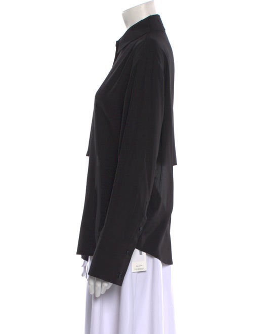 SIR. Silk Long Sleeve Button-Up Top