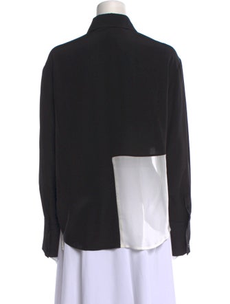 SIR. Silk Long Sleeve Button-Up Top