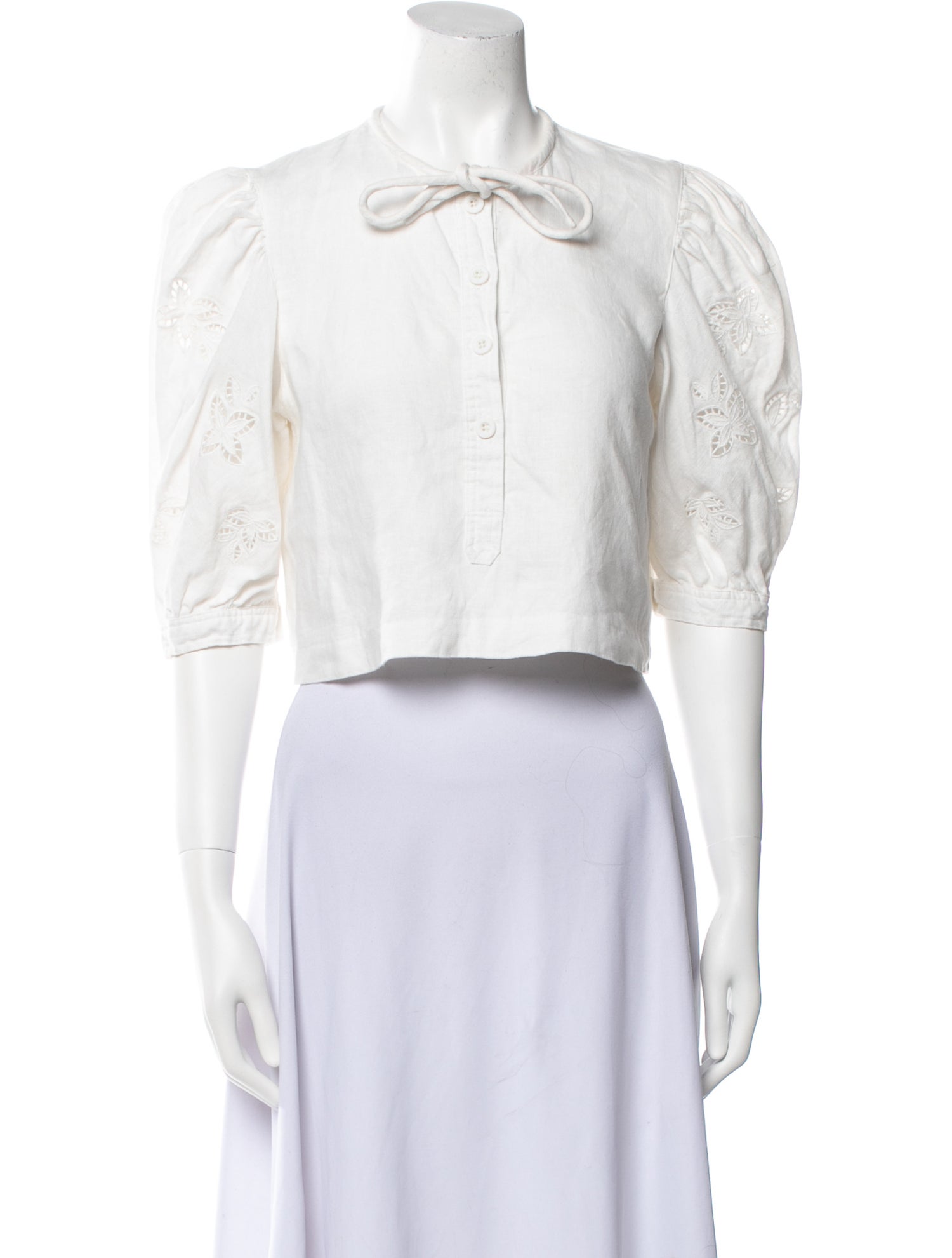 SIR. Three-Quarter Sleeve Crop Top