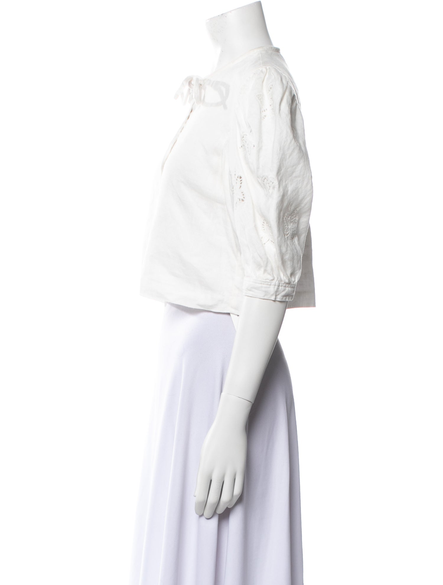 SIR. Three-Quarter Sleeve Crop Top