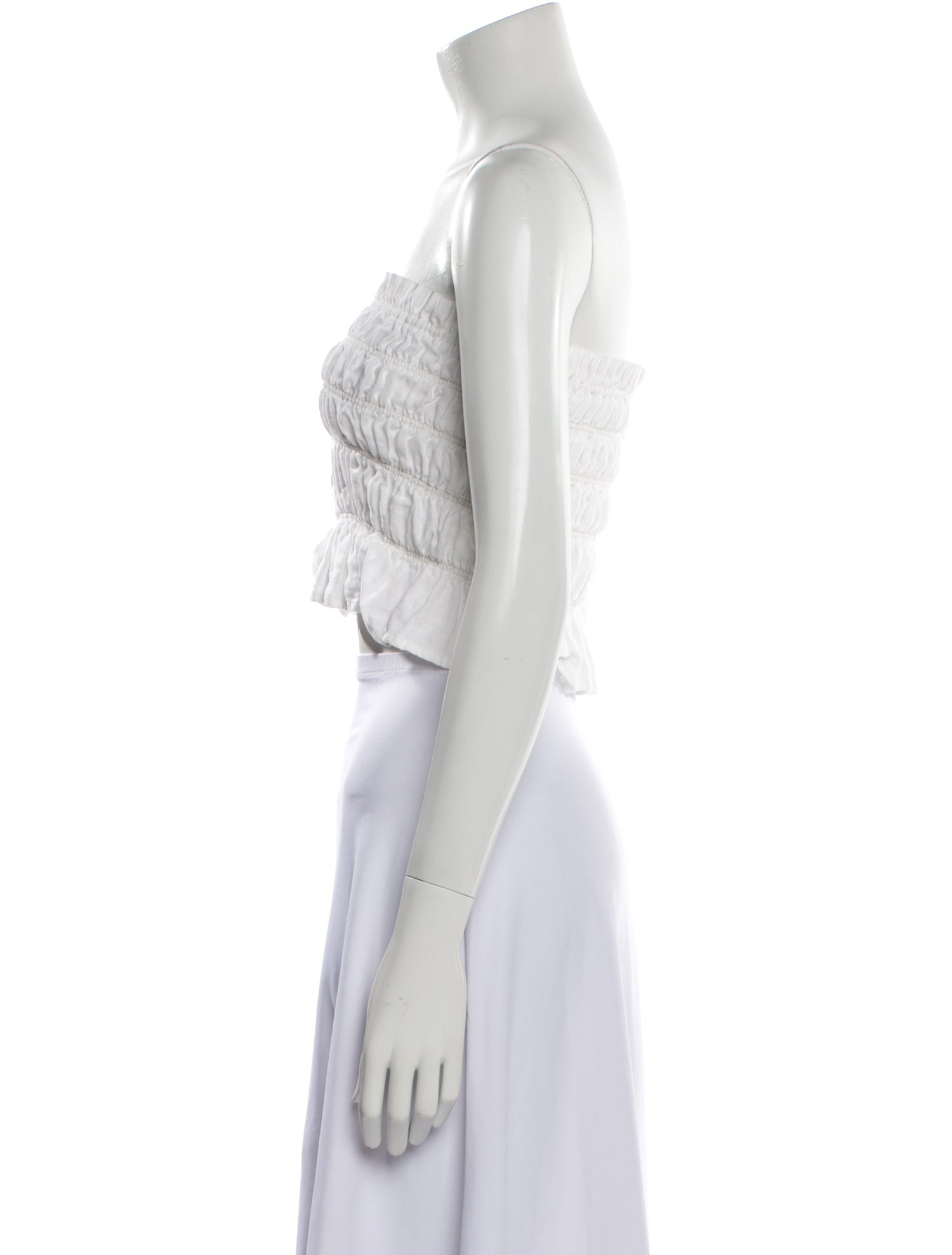 SIR. Linen Strapless Crop Top