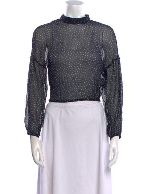 SIR. Silk Polka Dot Print Crop Top