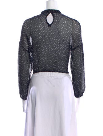 SIR. Silk Polka Dot Print Crop Top