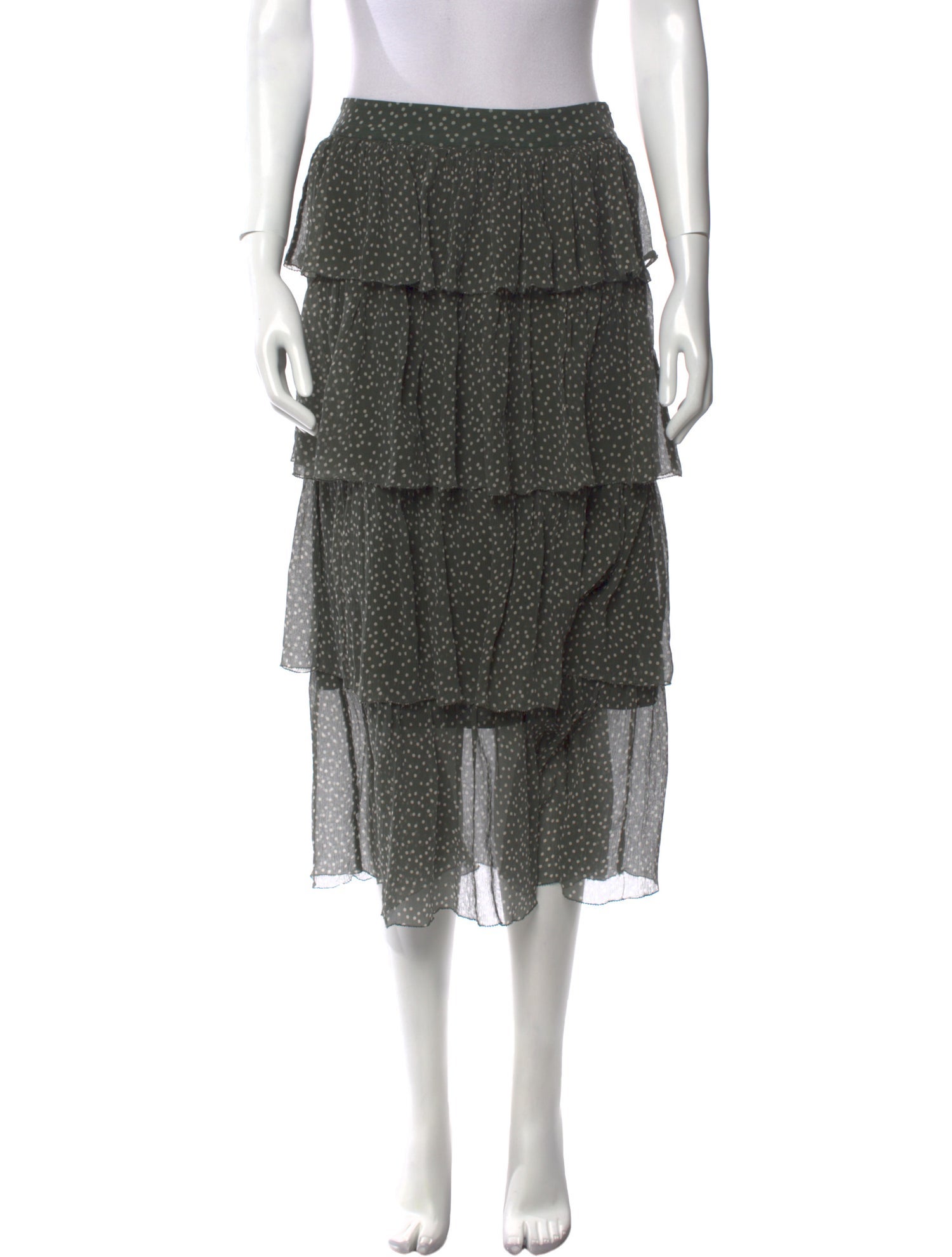 SIR. Plaid Print Midi Length Skirt