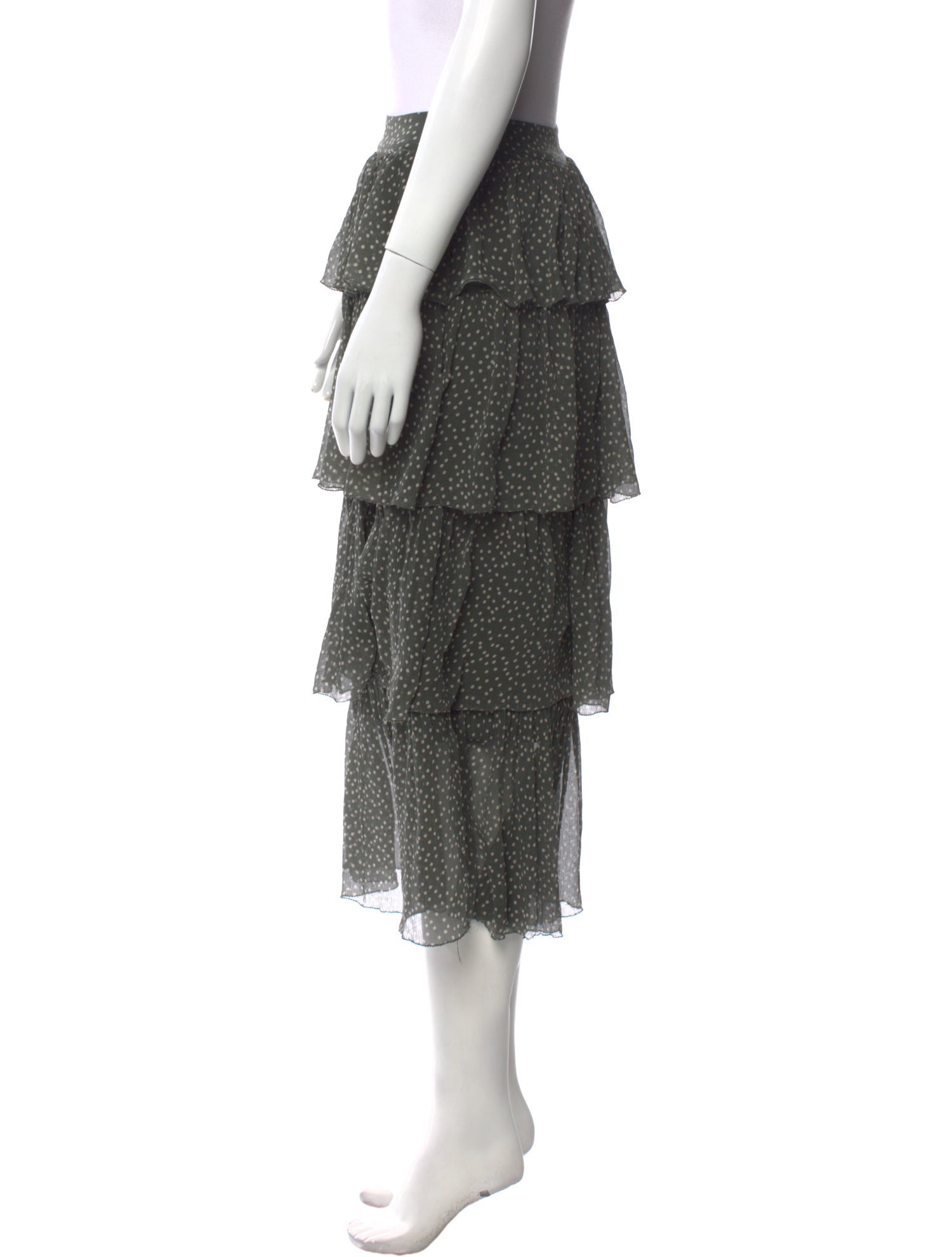 SIR. Plaid Print Midi Length Skirt