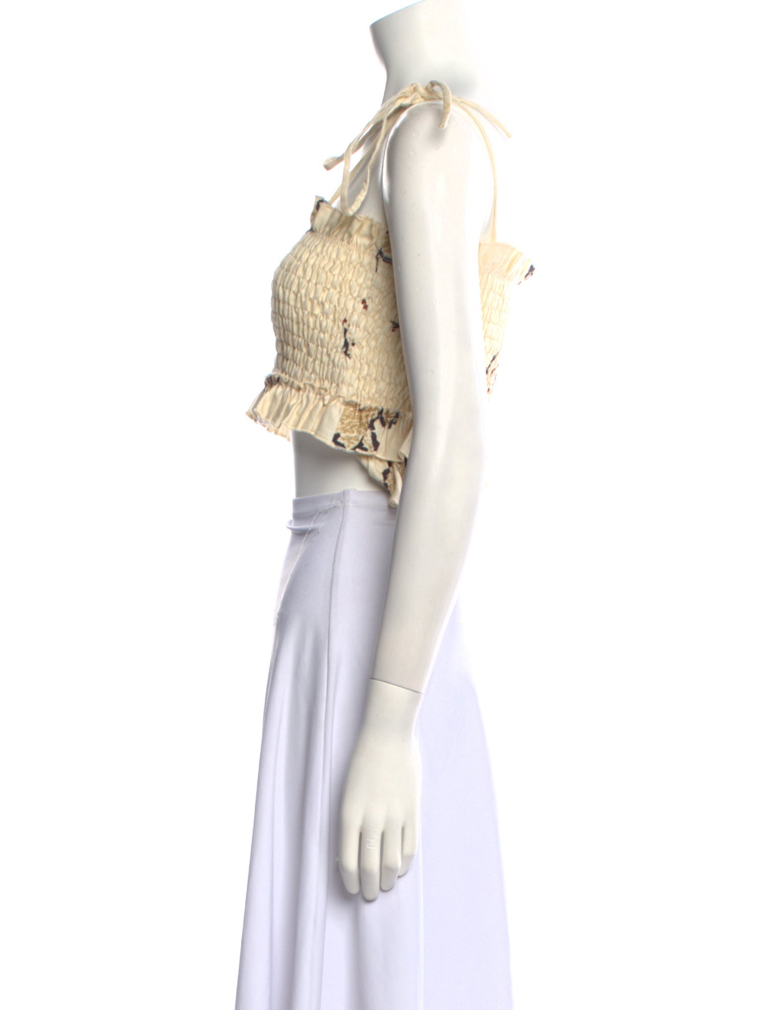 SIR. Linen Square Neckline Crop Top