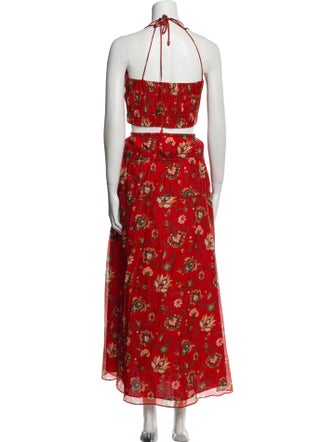 SIR. Floral Print Ruffle Embellishment Skirt Set