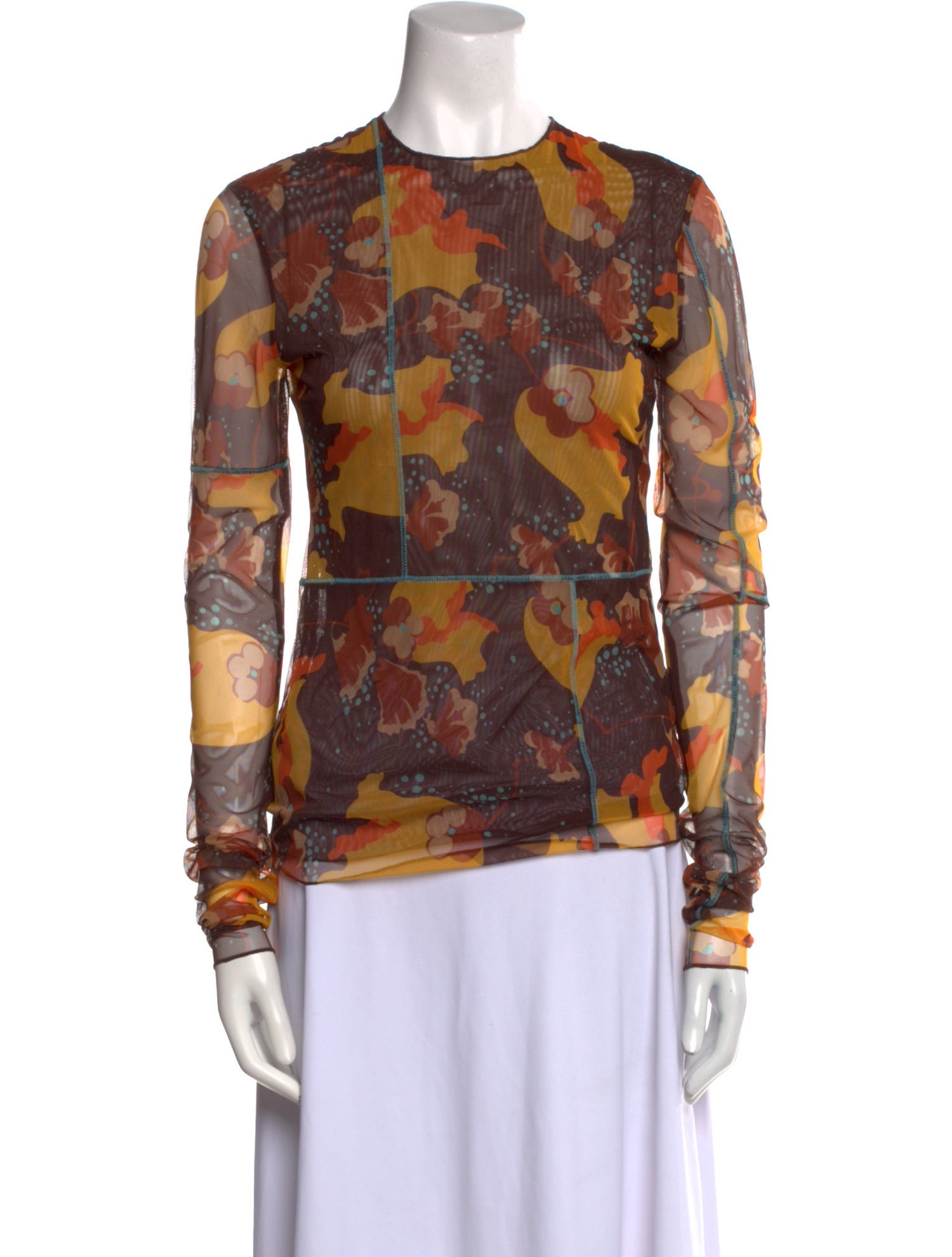 SIR. Floral Print Crew Neck Blouse