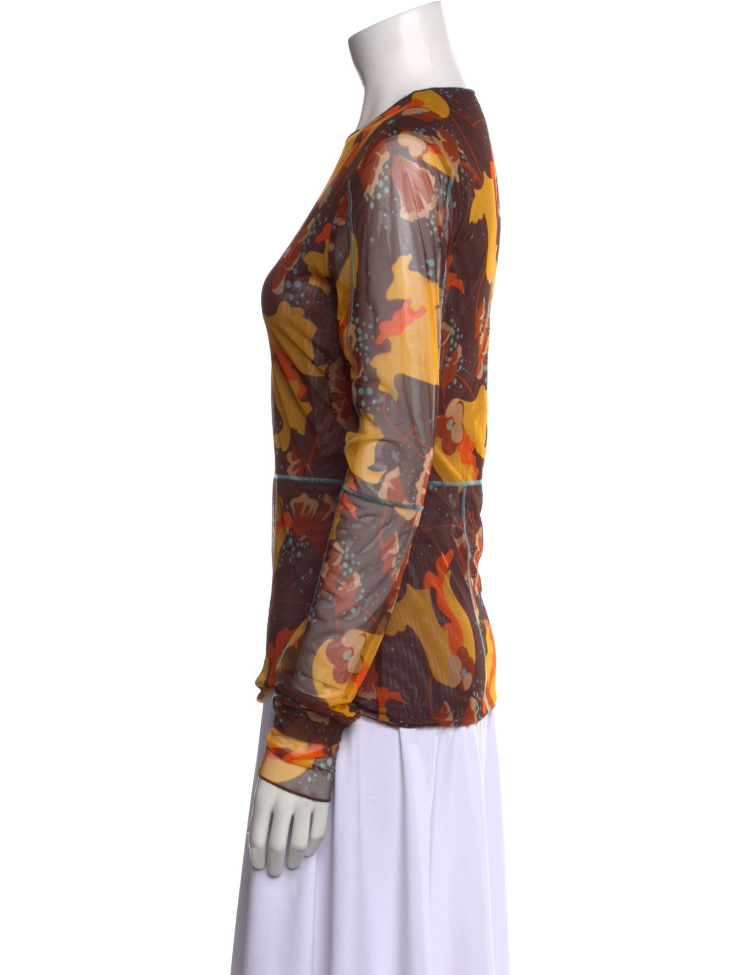 SIR. Floral Print Crew Neck Blouse