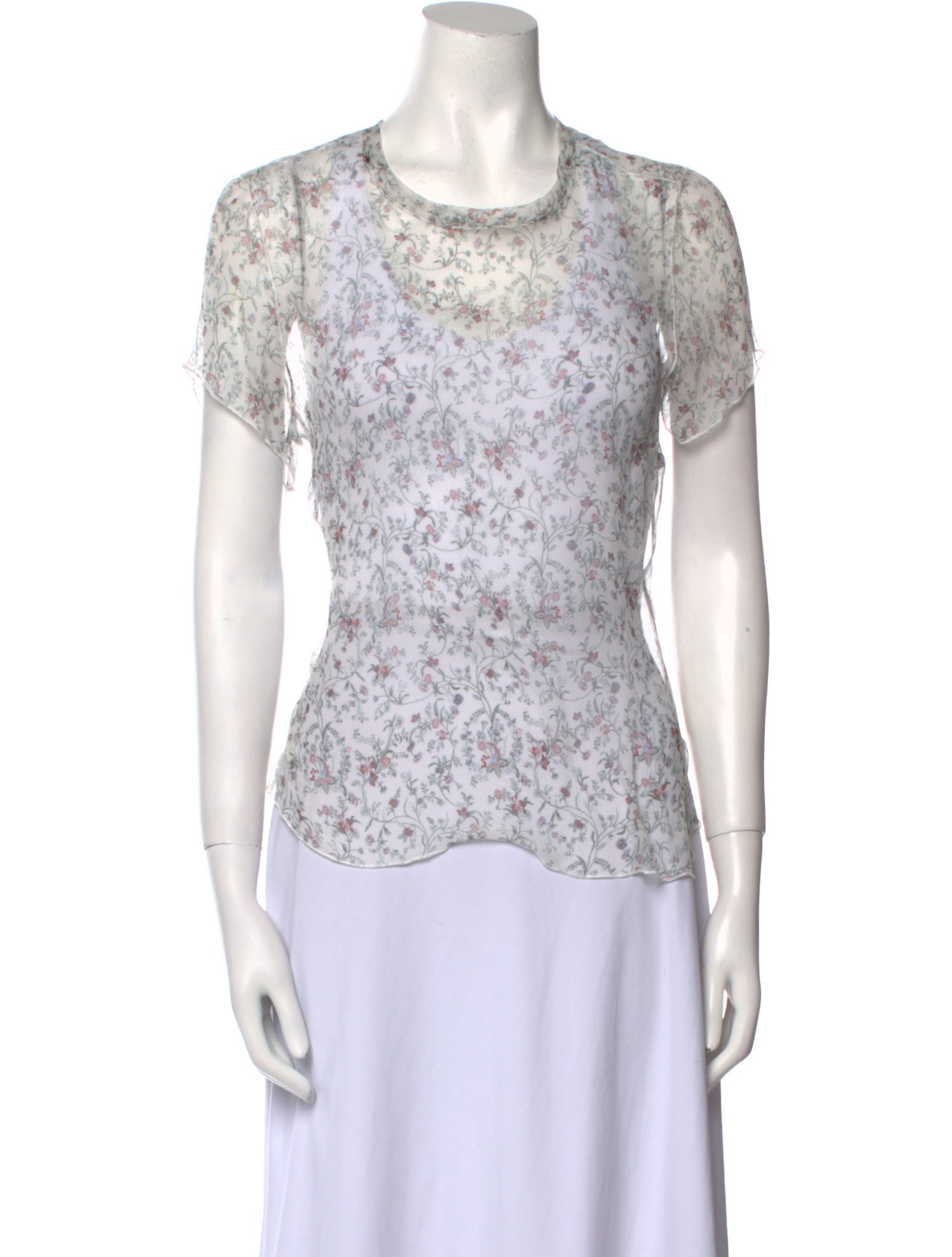 SIR. Silk Floral Print Top