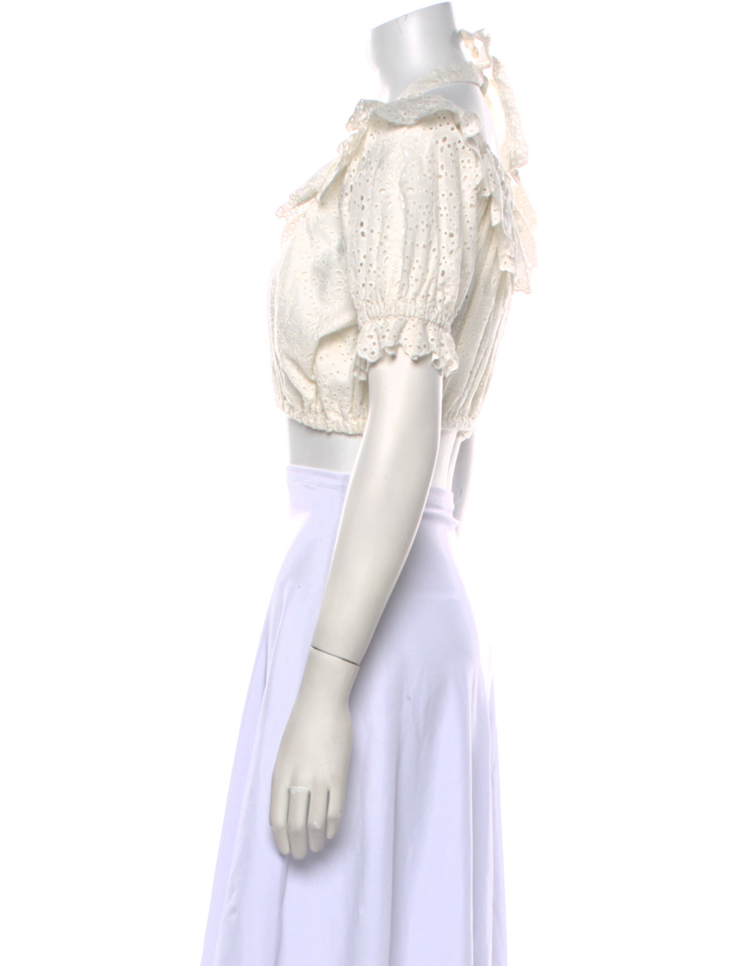 SIR. Square Neckline Short Sleeve Crop Top