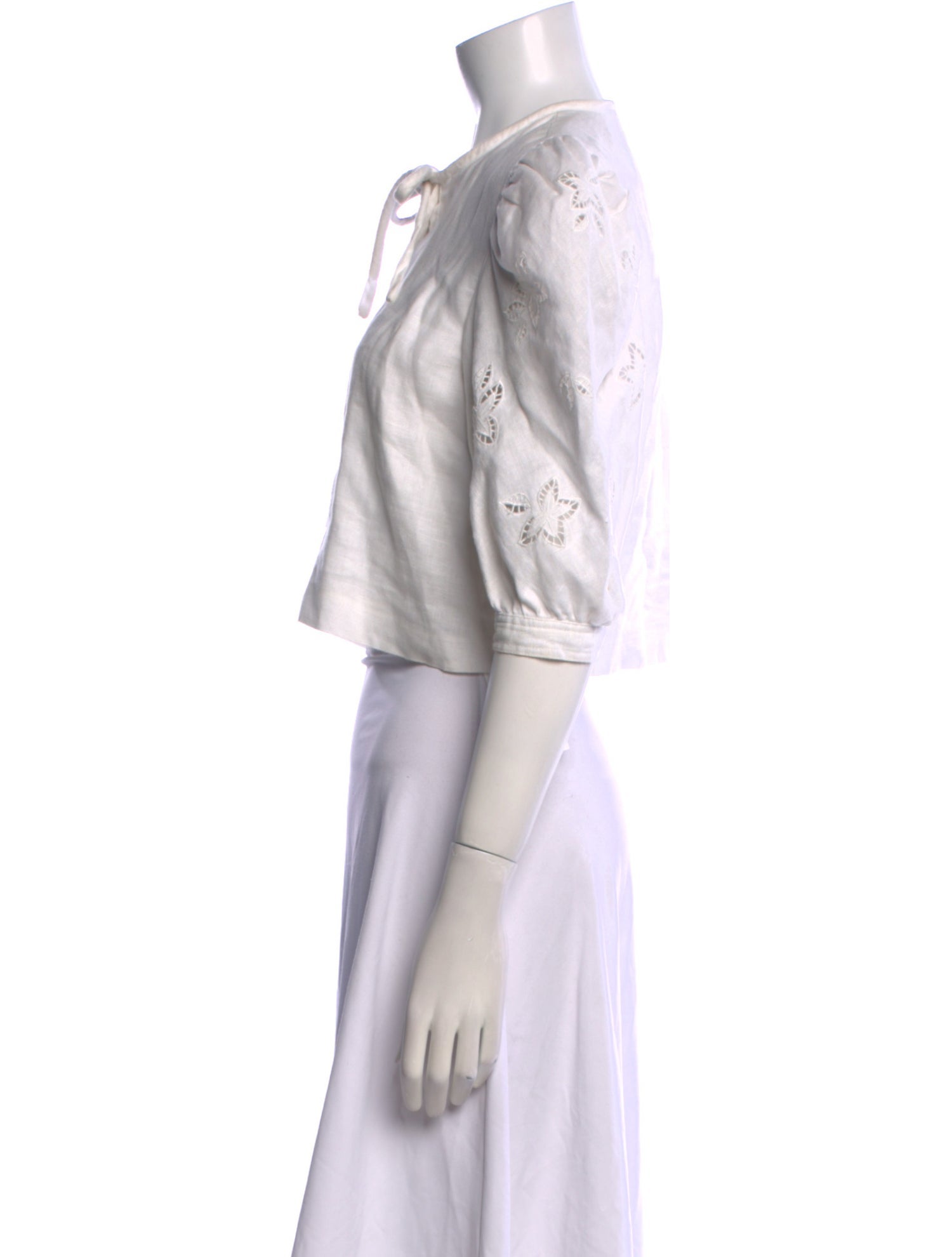 SIR. Linen Mock Neck Crop Top