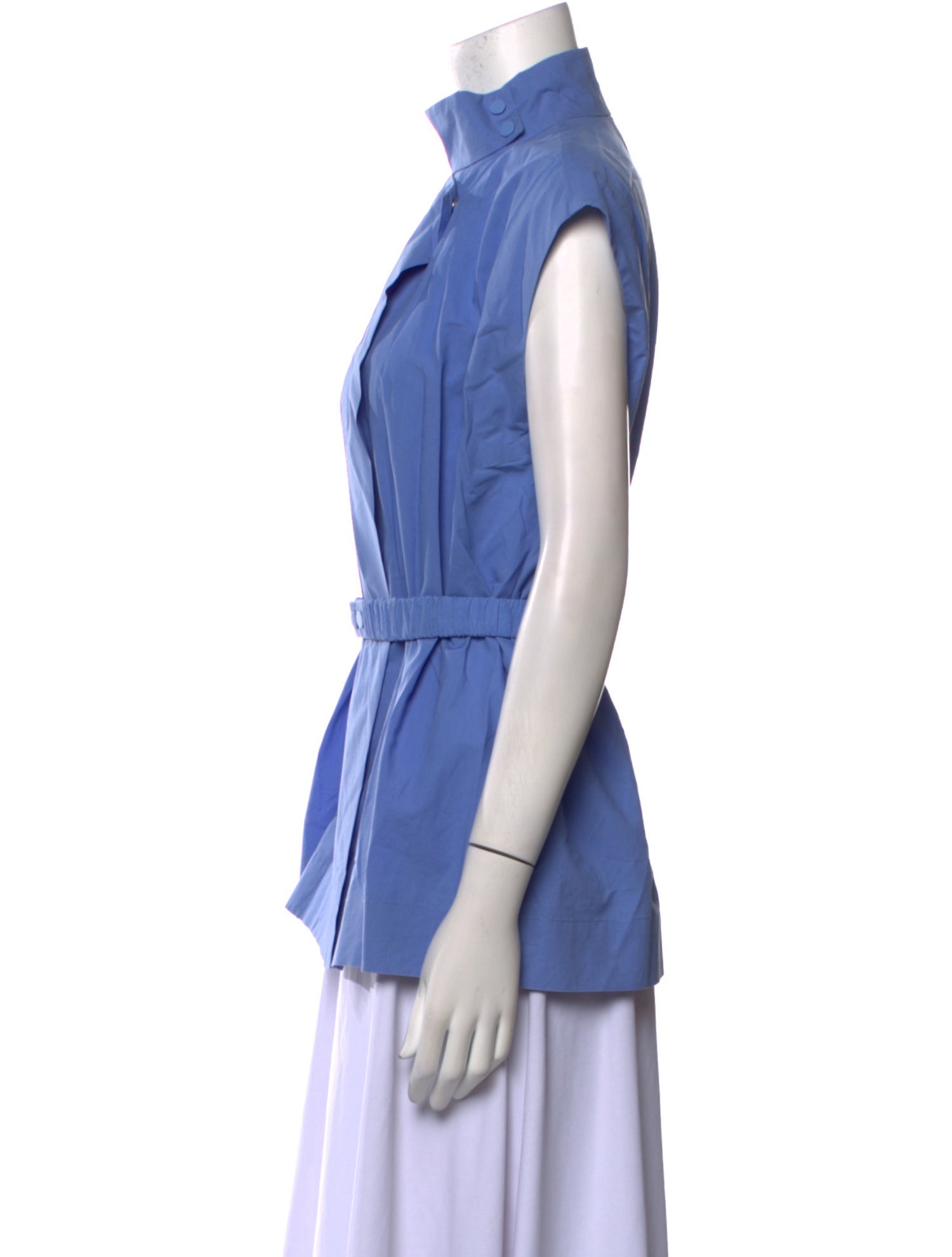 SIR. Mock Neck Short Sleeve Blouse