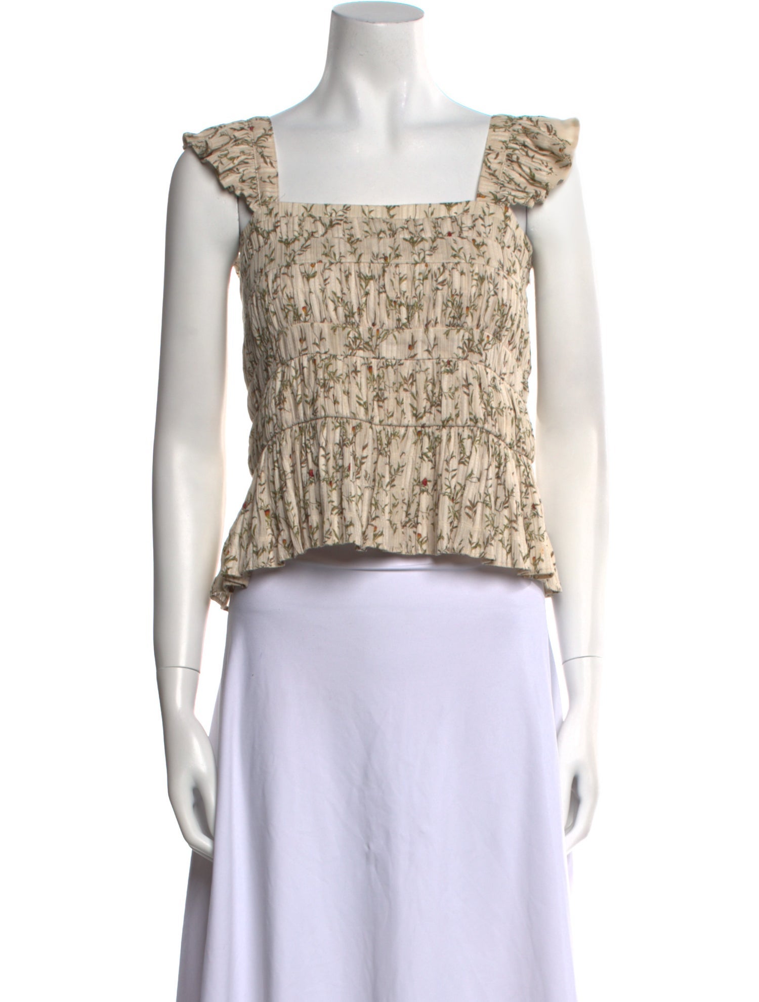 SIR. Printed Square Neckline Crop Top