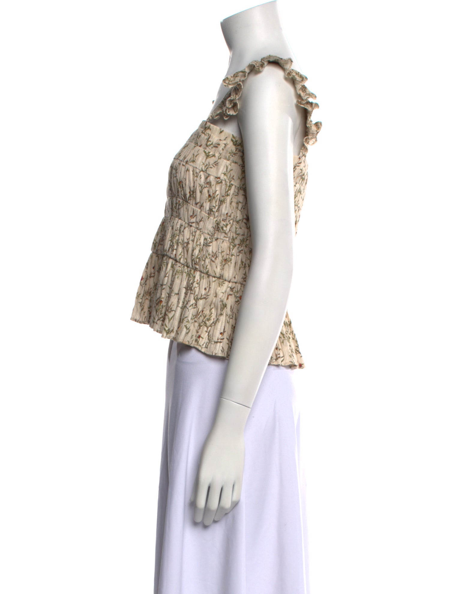 SIR. Printed Square Neckline Crop Top