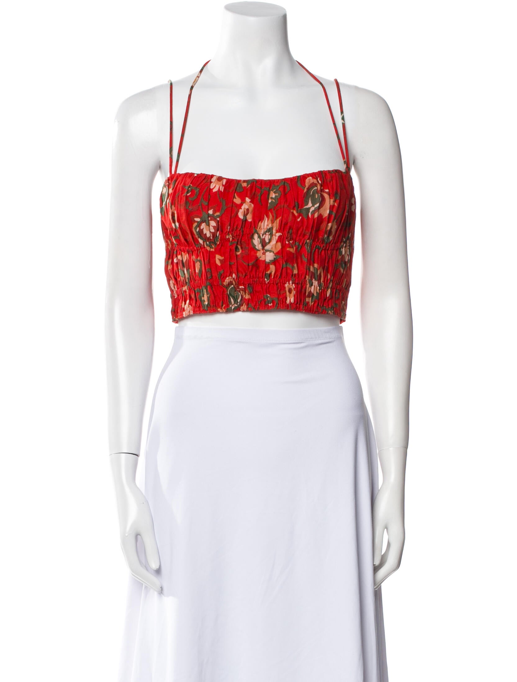 SIR. Printed Square Neckline Crop Top