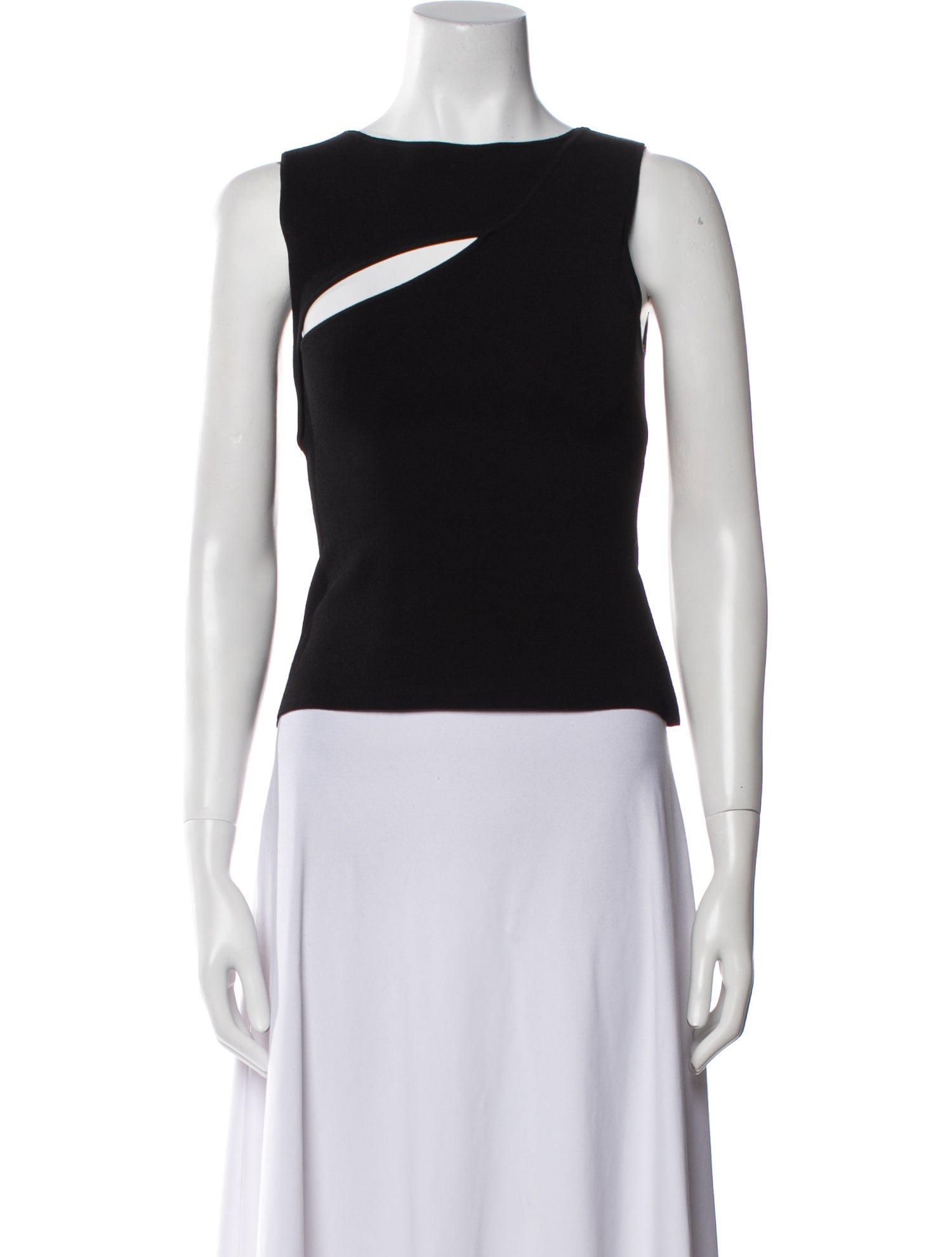 SIR. Bateau Neckline Sleeveless Crop Top