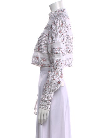 SIR. Linen Lace Pattern Crop Top