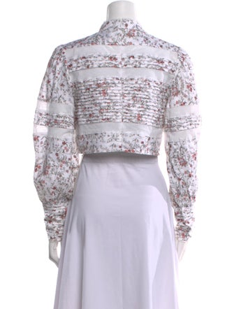 SIR. Linen Lace Pattern Crop Top