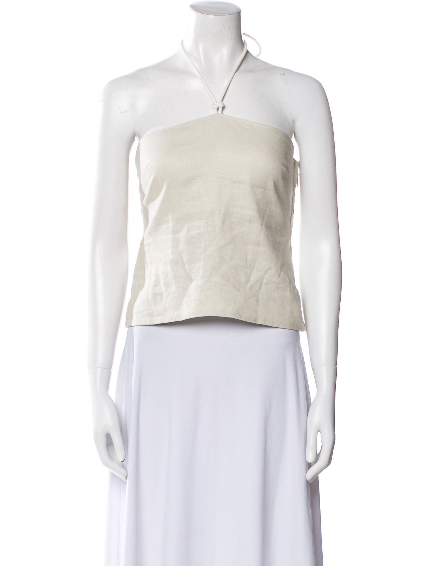 SIR. Linen Halterneck Crop Top