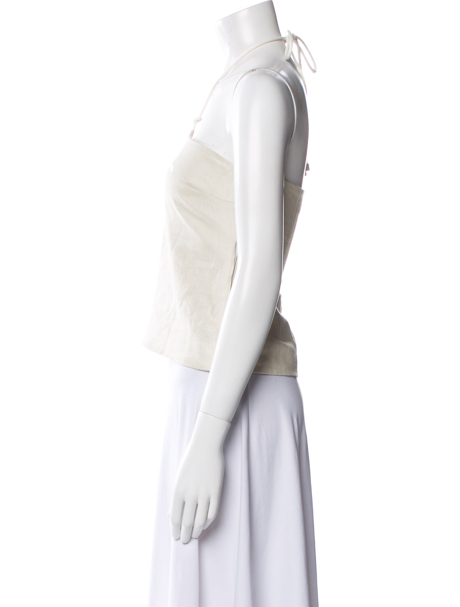 SIR. Linen Halterneck Crop Top