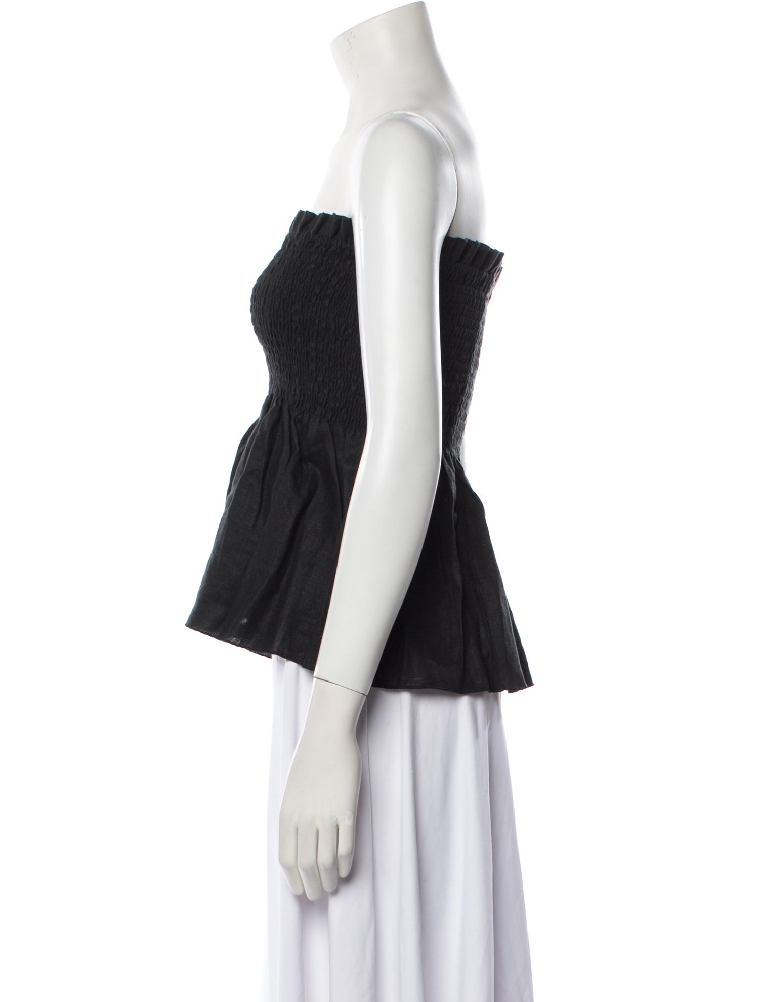 SIR. Linen Strapless Crop Top