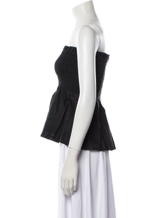 SIR. Linen Strapless Crop Top